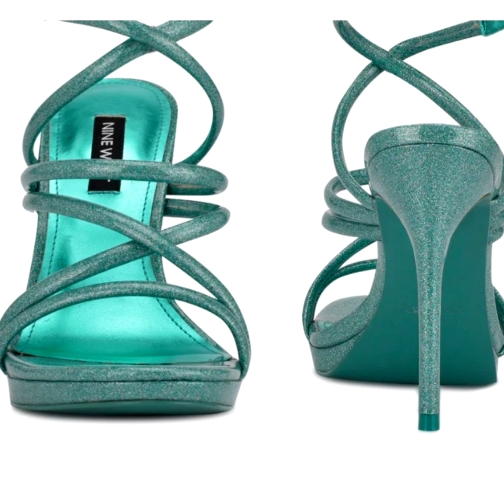 Nine West Size 9 Lexy Ankle Strap Heel Sandal